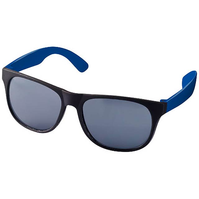 Retro zweifarbige Sonnenbrille - blau