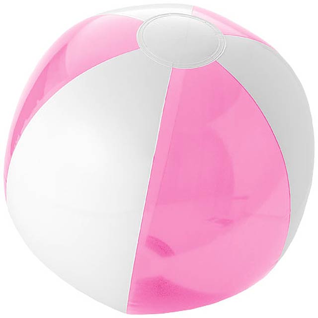 Pevný/průhledný plážový míč Bondi - ružová