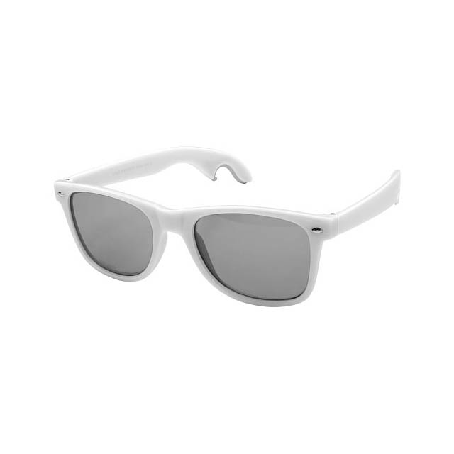 Sun Ray sunglasses with bottle opener - white