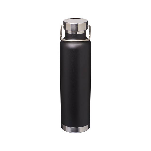Thor 650 ml Kupfer-Vakuum Isolier-Sportflasche - schwarz
