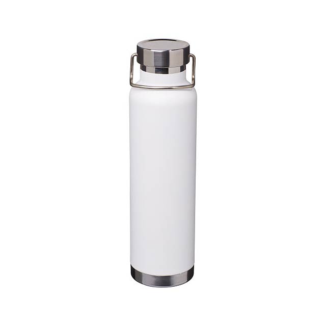 Thor 650 ml Kupfer-Vakuum Isolier-Sportflasche - Weiß 