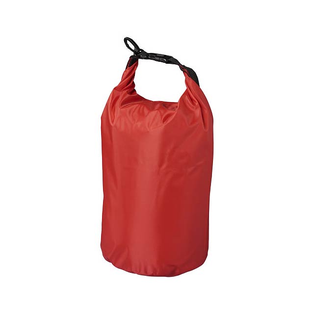 Survivor 5 litre waterproof roll-down bag - transparent red