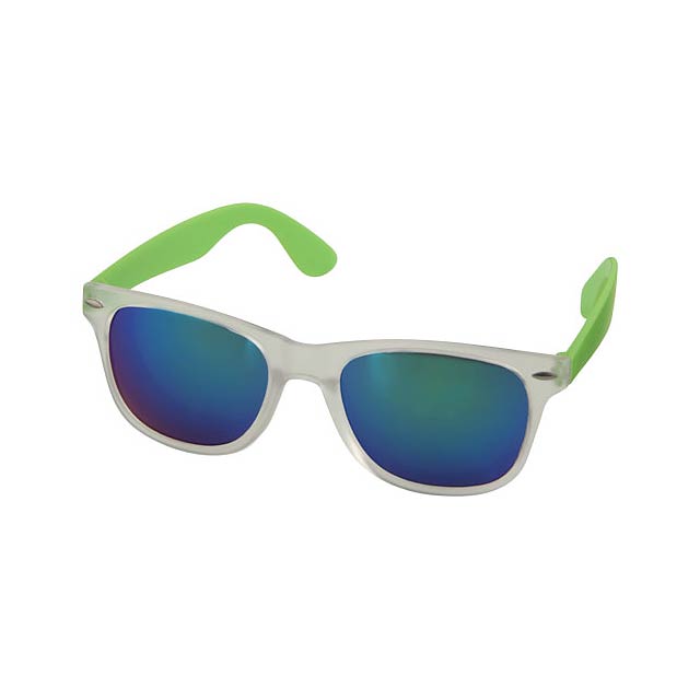 Sun Ray sunglasses with mirrored lenses - lime