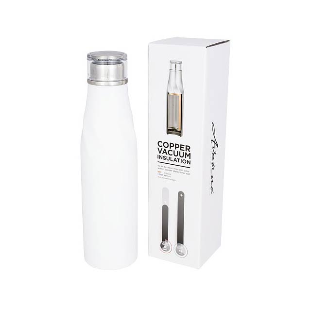 Hugo 650 ml seal-lid copper vacuum insulated bottle - white