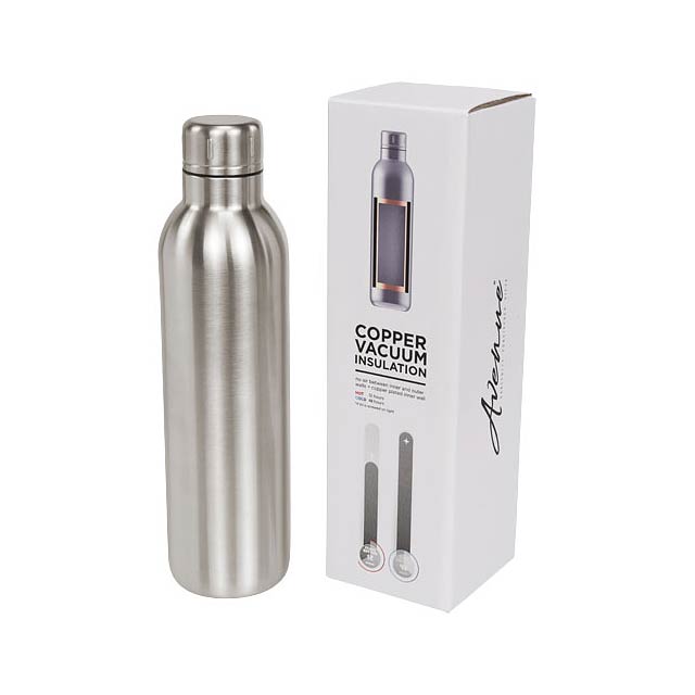 Thor 510 ml copper vacuum insulated sport bottle - silver
