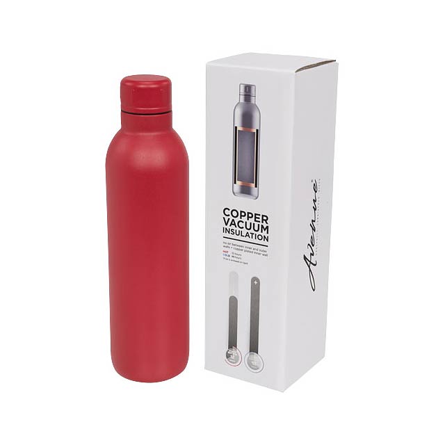 Thor 510 ml Kupfer-Vakuum Isolierflasche - Transparente Rot