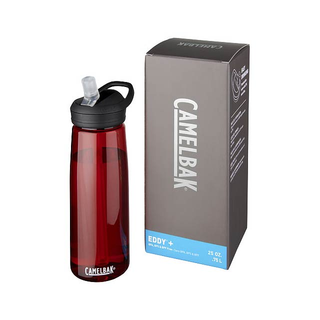 Eddy+ 750 ml Tritan™ Sportflasche - Transparente Rot