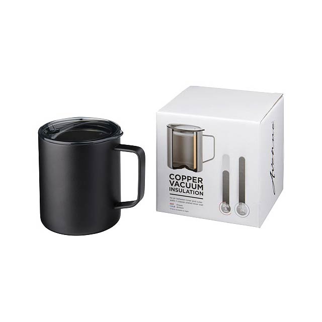 Rover 420 ml copper vacuum insulated mug - black
