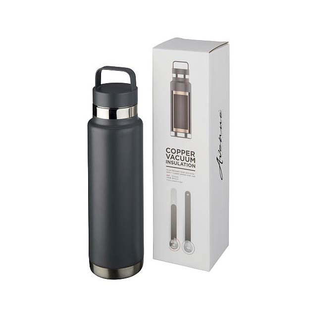 Colton 600 ml copper vacuum insulated sport bottle - grey