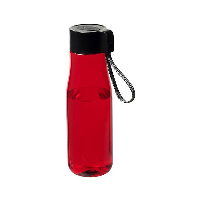 Ara 640 ml Tritan™ sport bottle with charging cable - transparent red