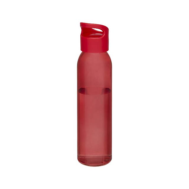 Sky 500 ml glass sport bottle - transparent red