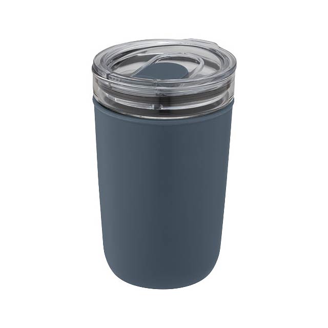 Bello 420 ml Glasbecher mit Außenwand aus recyceltem Kunststoff - blau