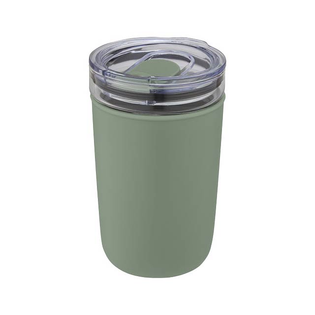 Bello 420 ml Glasbecher mit Außenwand aus recyceltem Kunststoff - Grün