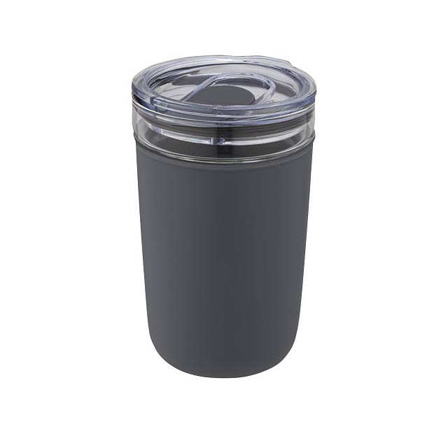 Bello 420 ml Glasbecher mit Außenwand aus recyceltem Kunststoff - Grau