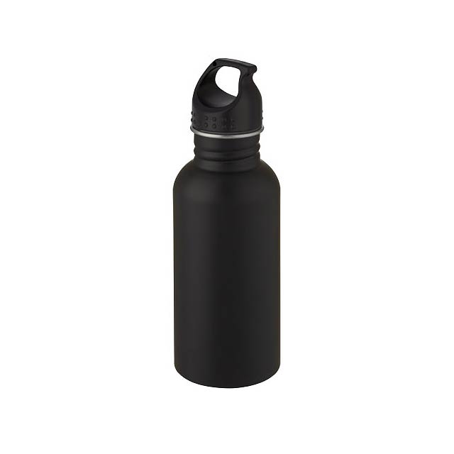 Luca 500 ml stainless steel sport bottle - black