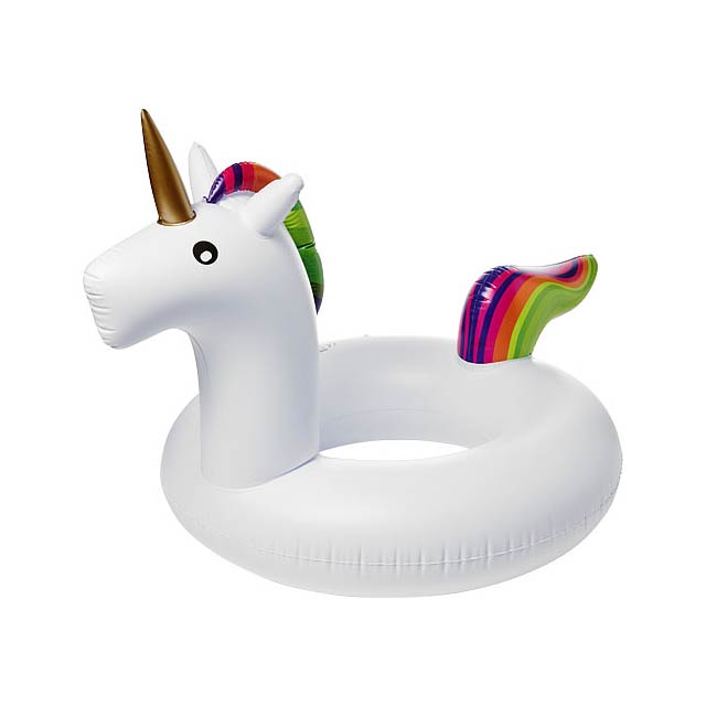 Unicorn inflatable swim ring - white