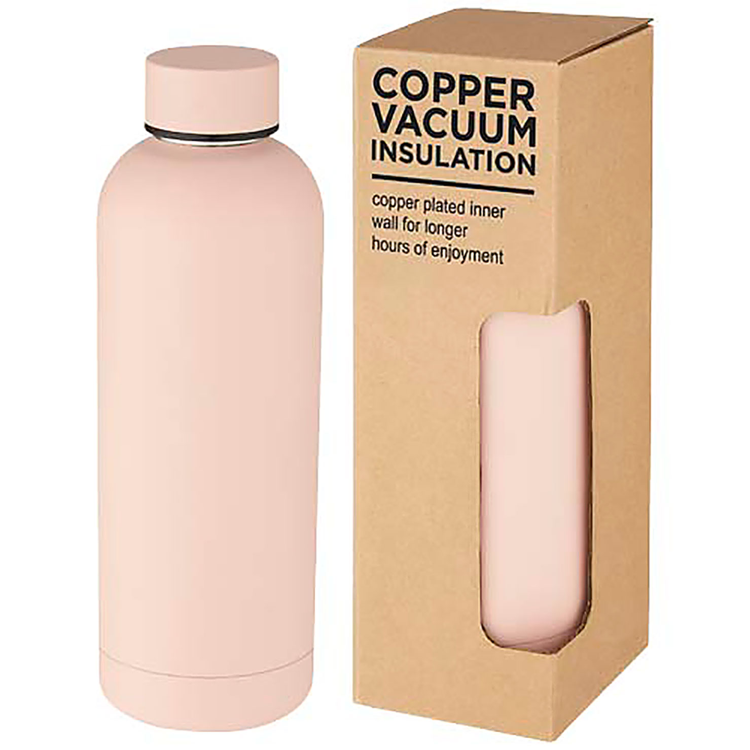 Spring 500 ml Kupfer-Vakuum Isolierflasche - Rosa