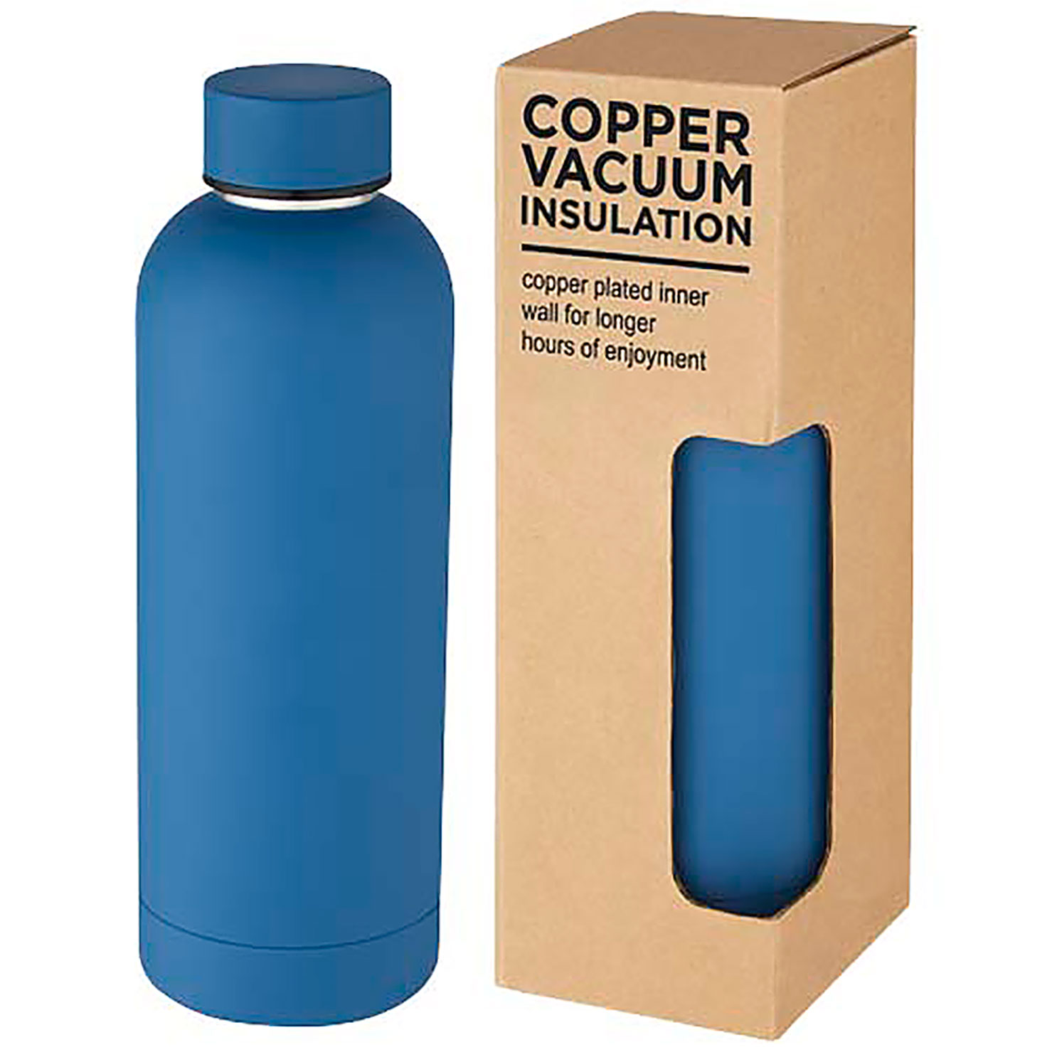 Spring 500 ml Kupfer-Vakuum Isolierflasche - blau