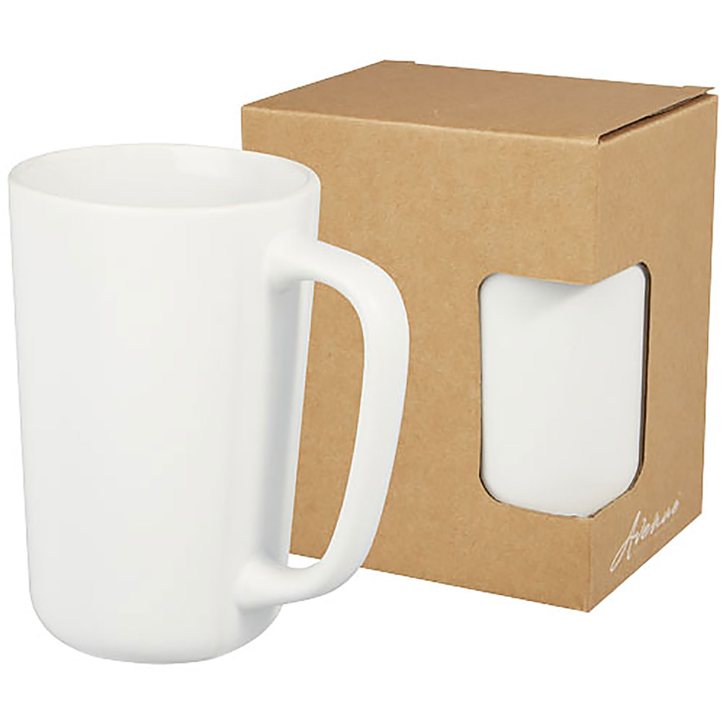 Perk 480 ml ceramic mug - white