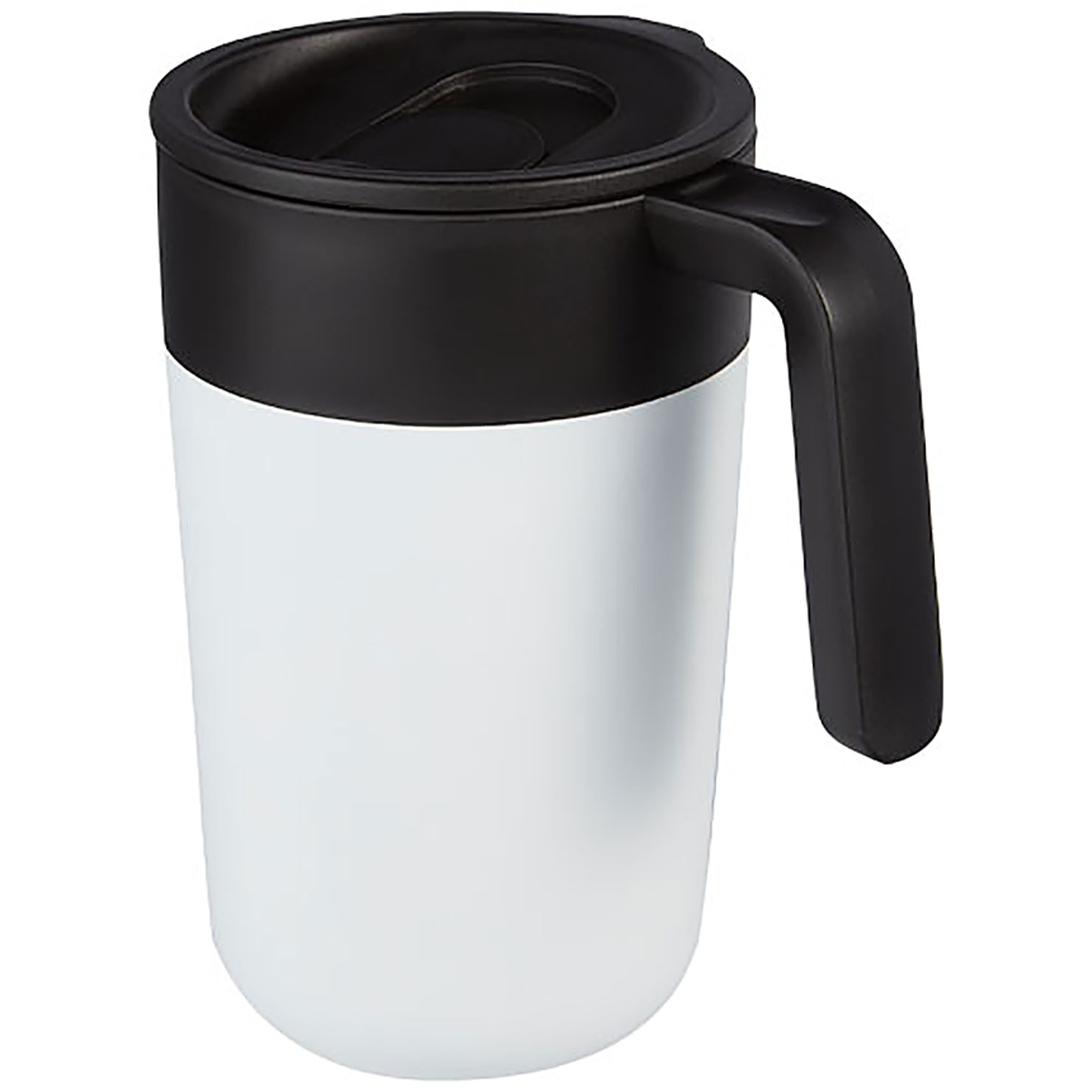 Nordia 400 ml double-wall recycled mug - white