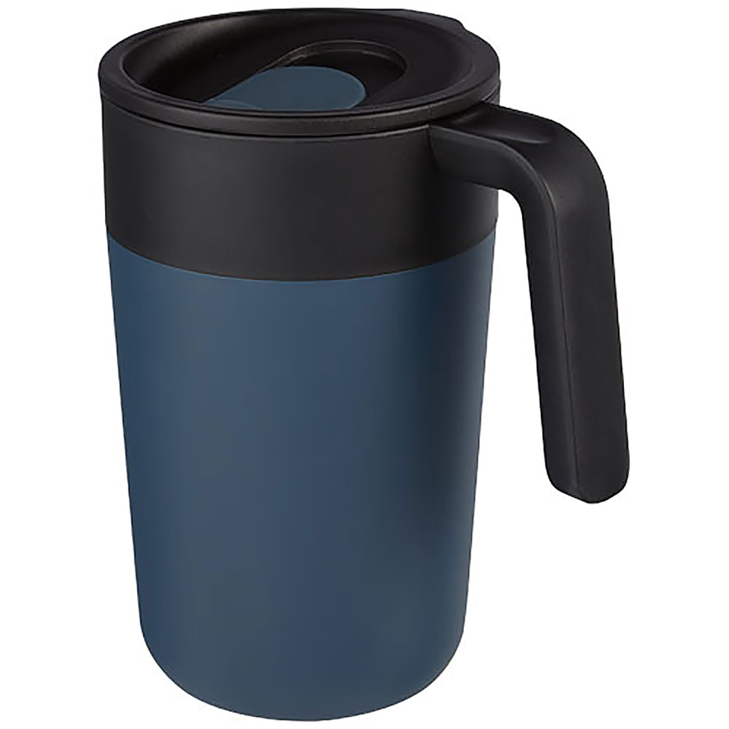 Nordia 400 ml double-wall recycled mug - blue