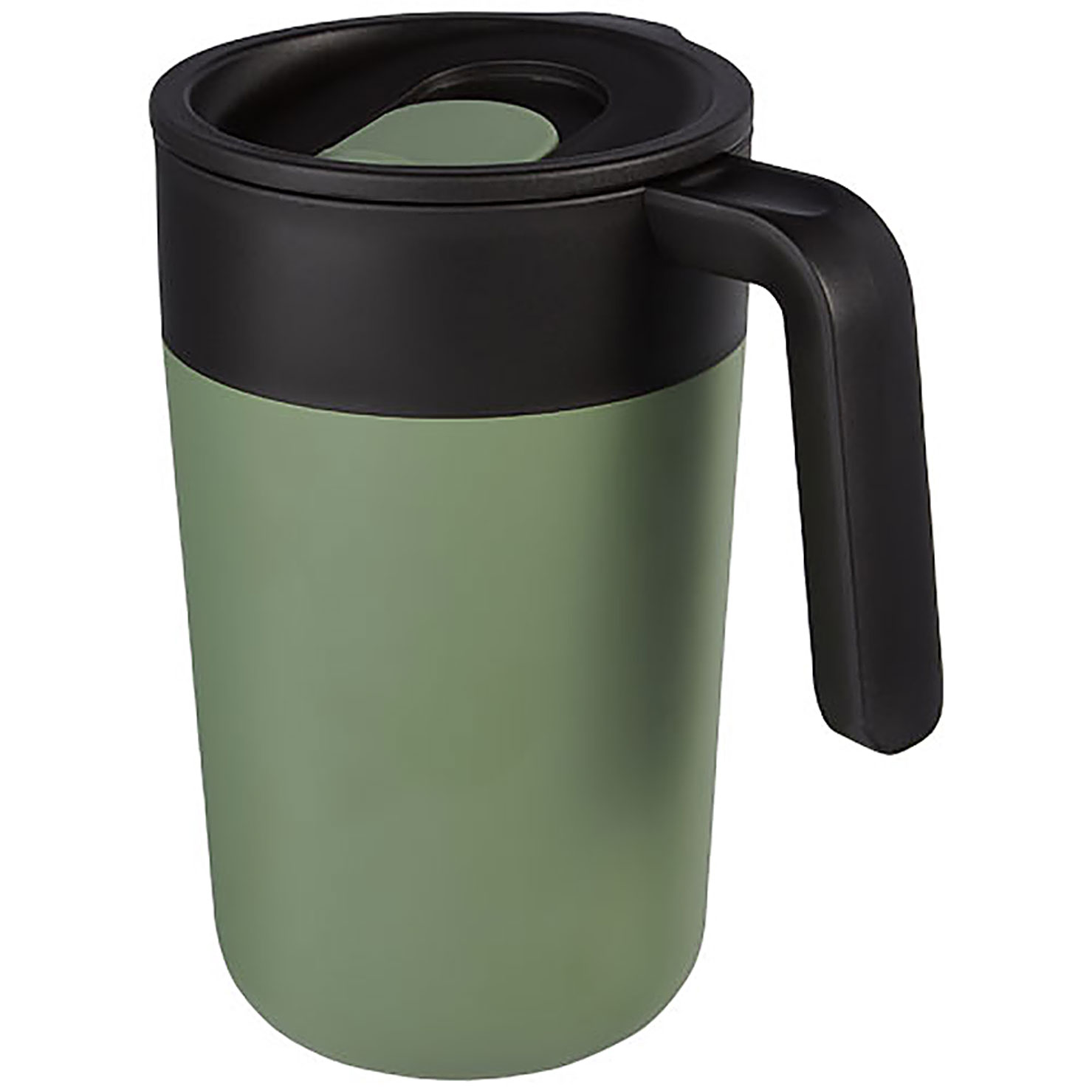 Nordia 400 ml double-wall recycled mug - green