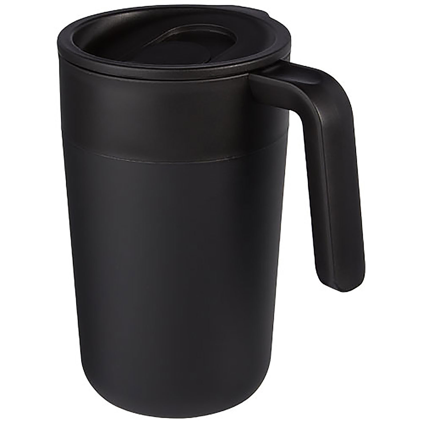 Nordia 400 ml doppelwandiger Becher aus Recyclingmaterial - schwarz