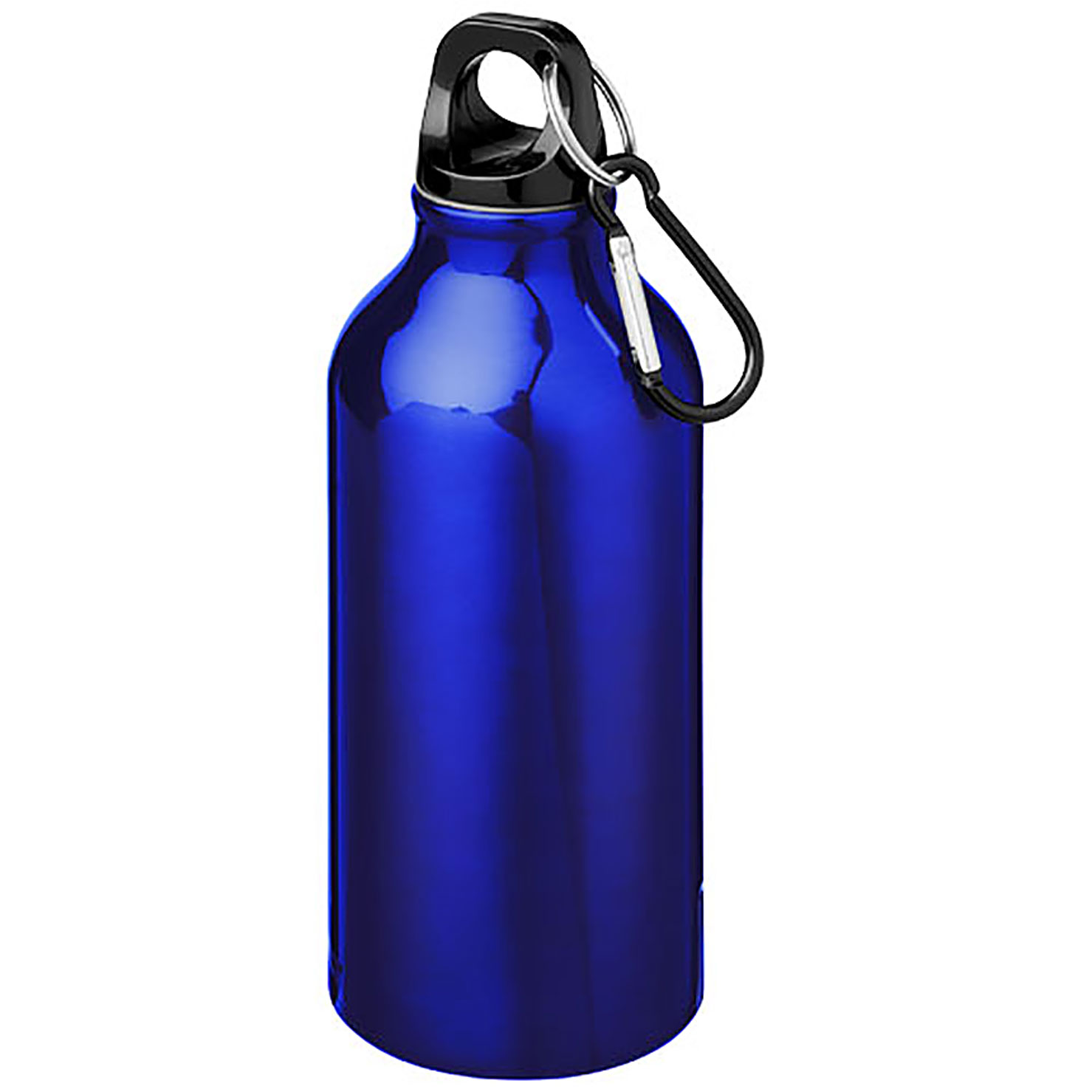 Oregon 400 ml RCS-zertifizierte Trinkflasche aus recyceltem Aluminium mit Karabinerhaken - blau