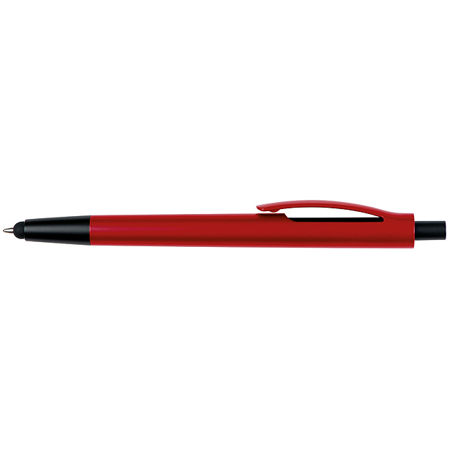 Ball pen with touch function - red