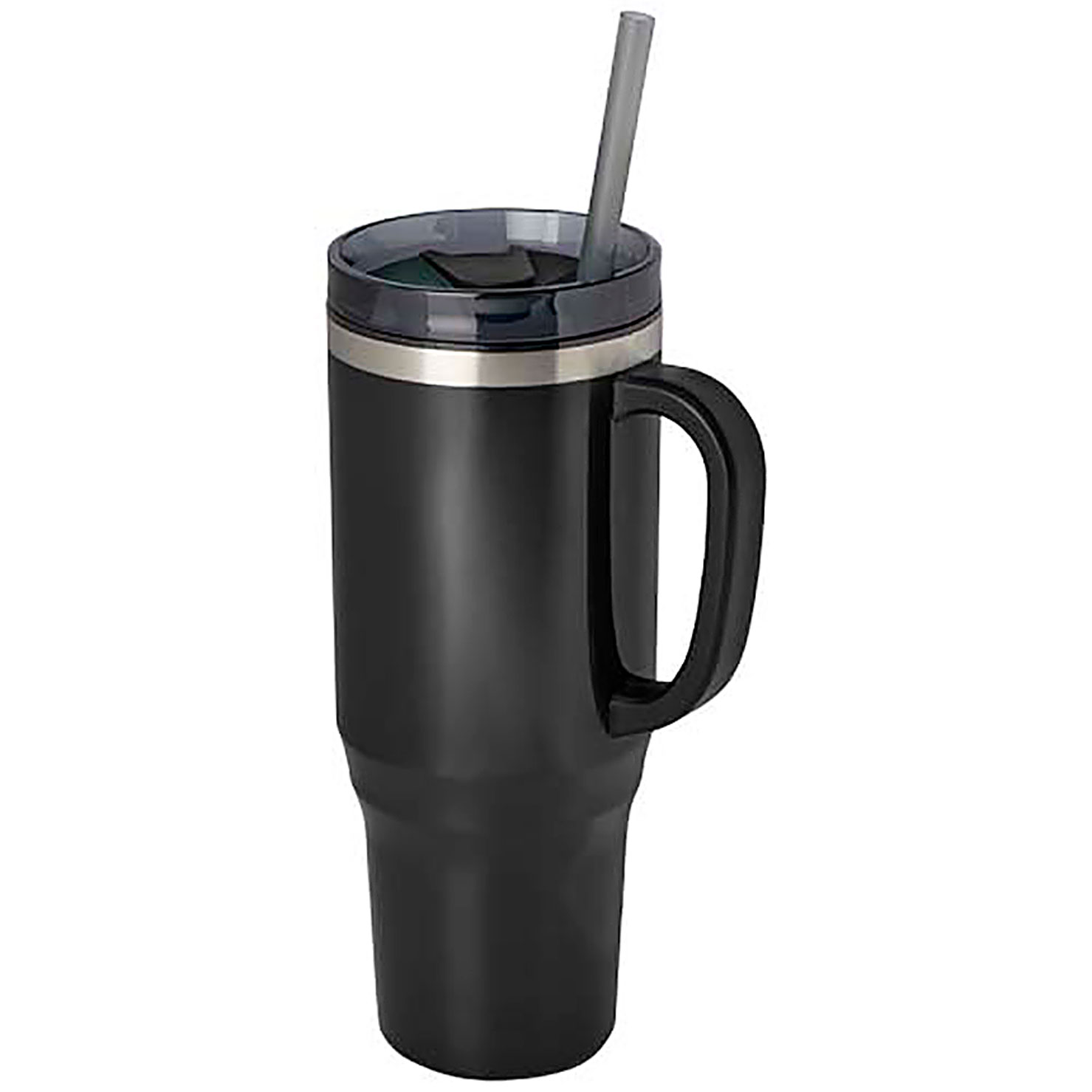 Melbourne 1200 ml RCS certified insulated tumbler with straw - black