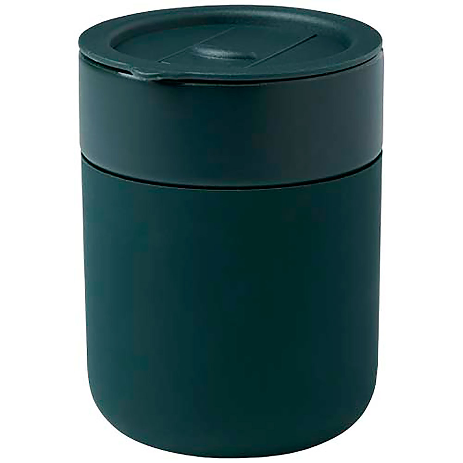 Java 330 ml ceramic tumbler with silicone wrap and plastic lid - green