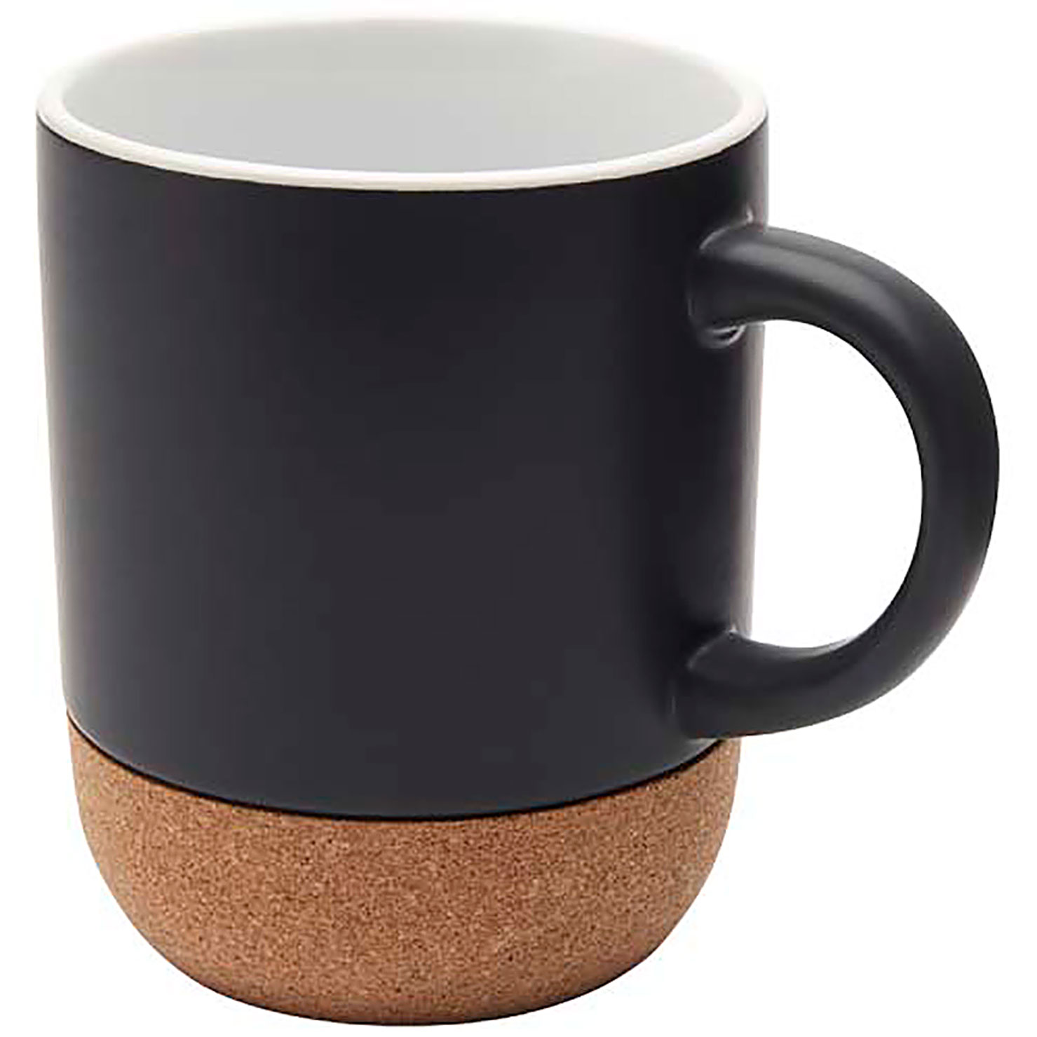 Billie 300 ml Keramiktasse mit Korkdetails  - schwarz