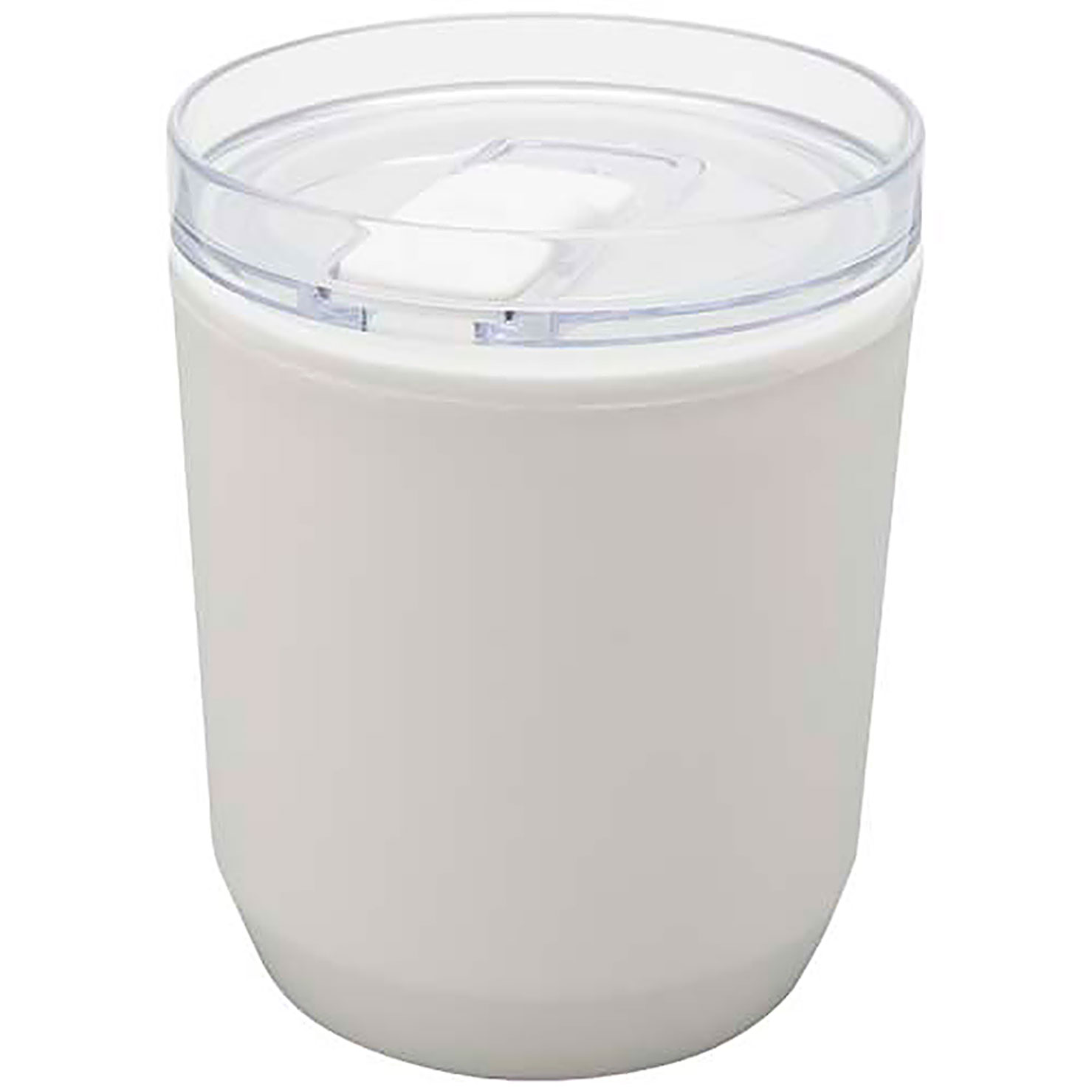 Hudson 180 ml recycled plastic double-wall tumbler - white