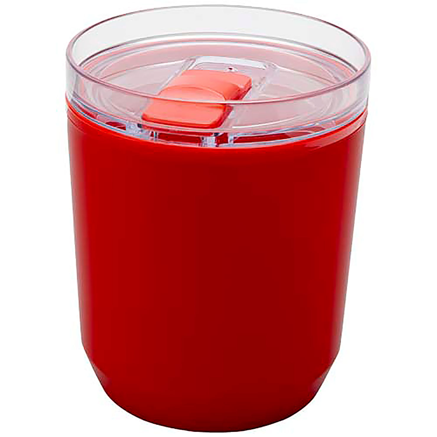 Hudson 180 ml recycled plastic double-wall tumbler - red