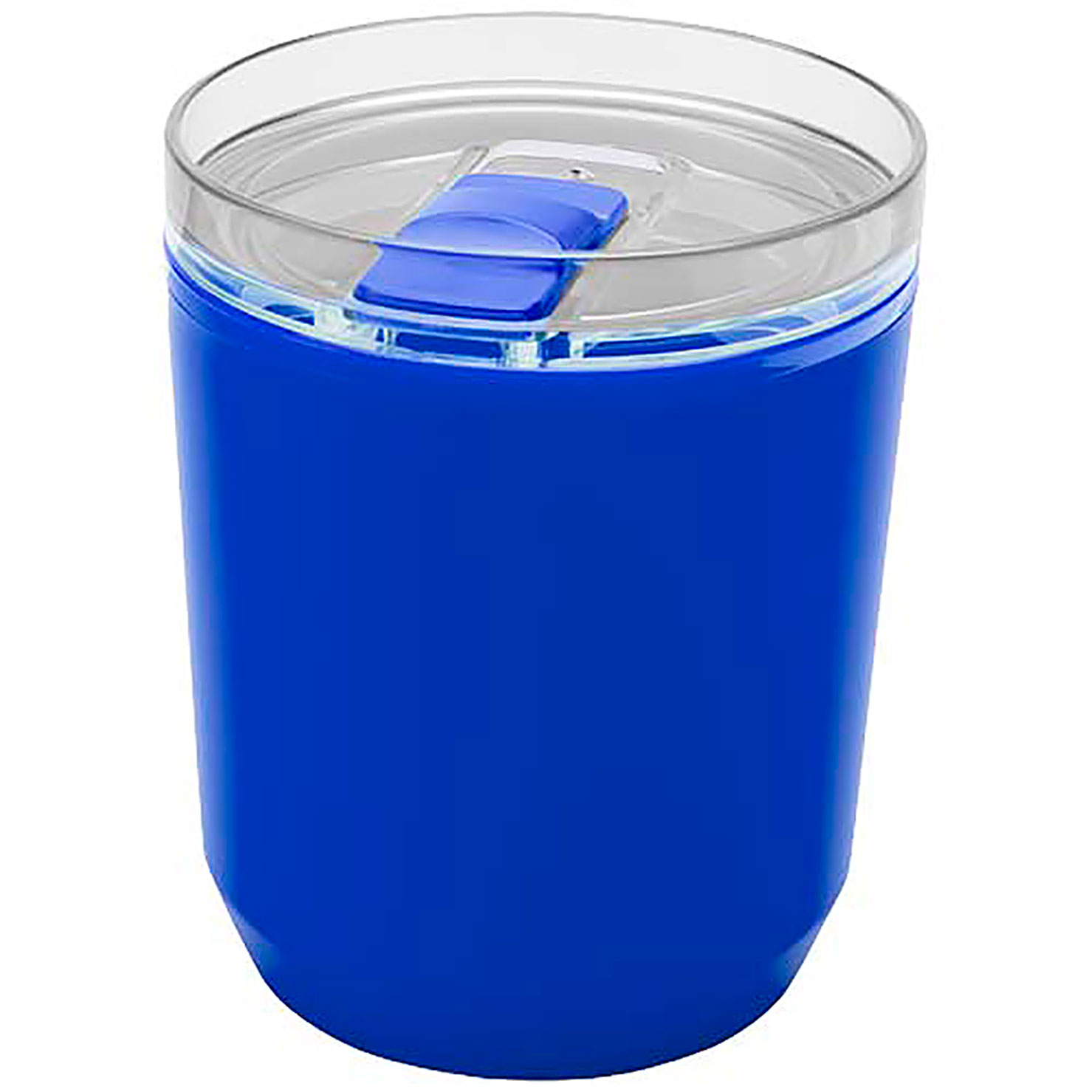 Hudson 180 ml doppelwandiger Becher aus recyceltem Kunststoff  - blau