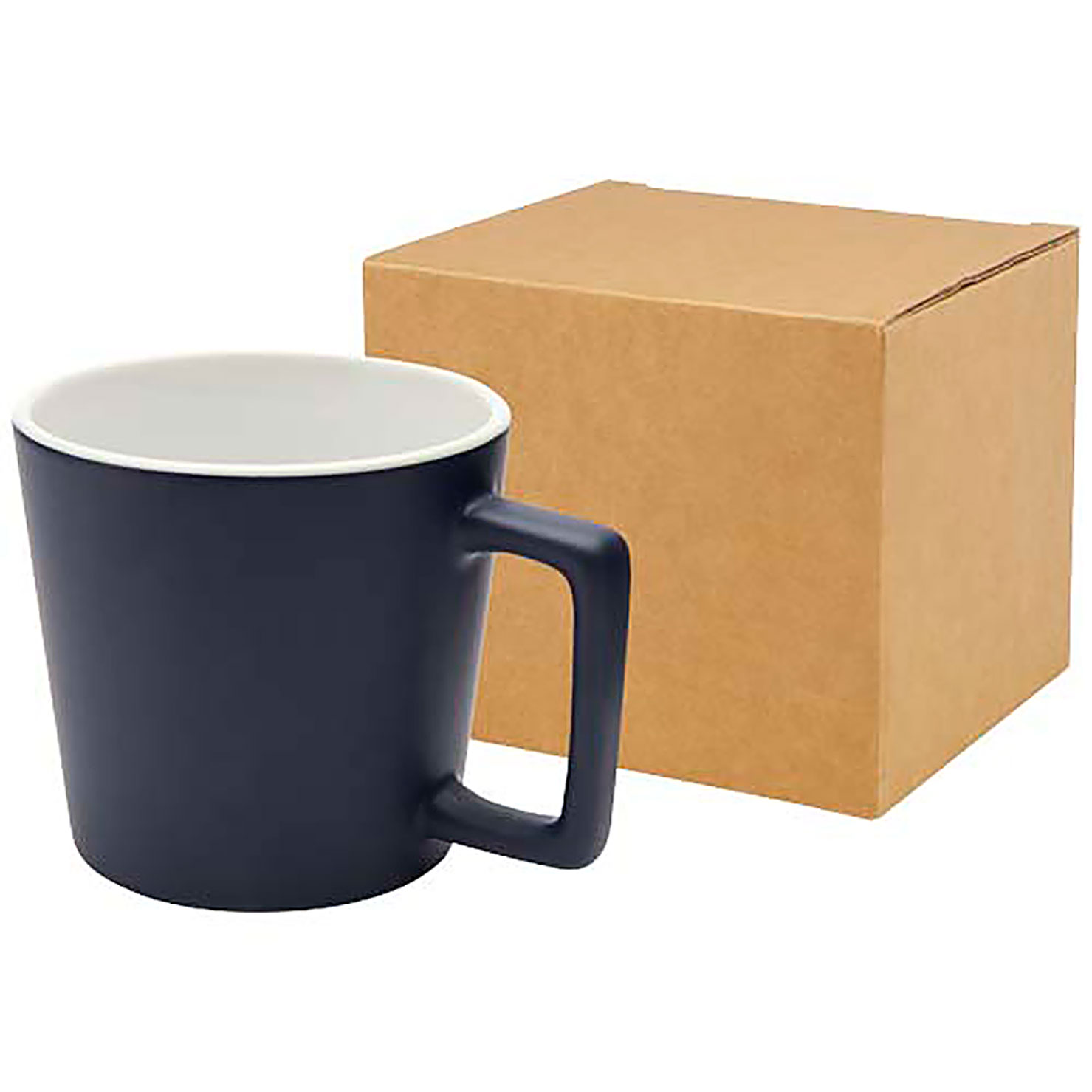 Cali 370 ml ceramic mug with matt finish - blue