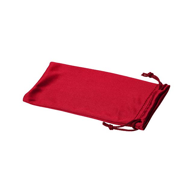 Clean microfibre pouch for sunglasses - transparent red