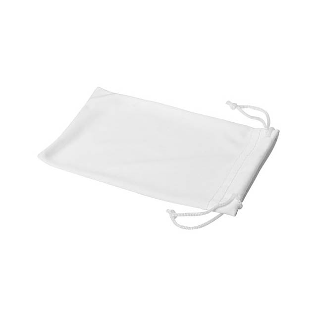 Clean microfibre pouch for sunglasses - white