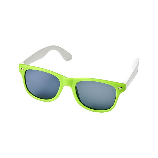 Sun Ray Sonnenbrille mit weißen Bügeln - zitronengelb 