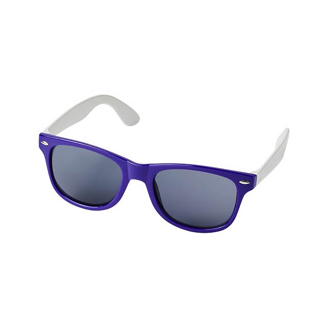 Sun Ray Sonnenbrille mit weißen Bügeln - Violett