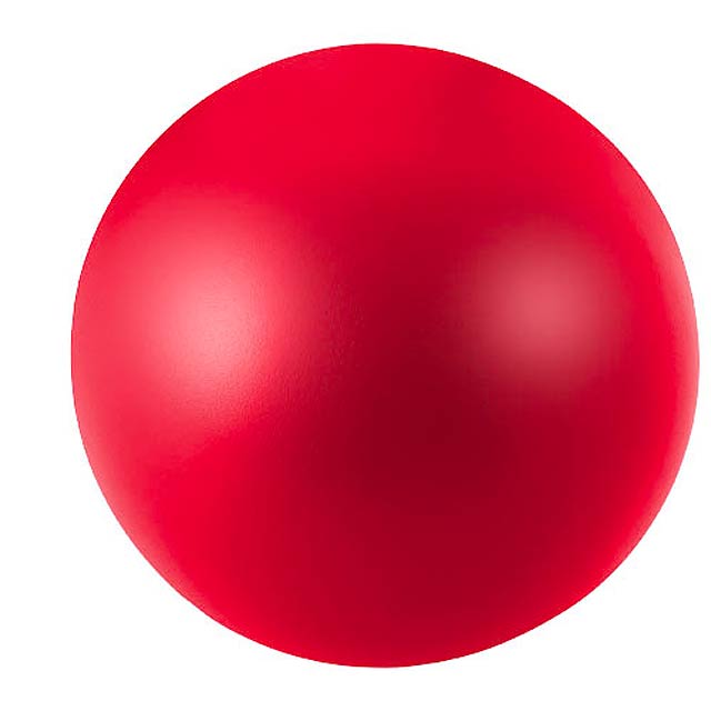 Cool round stress reliever - red