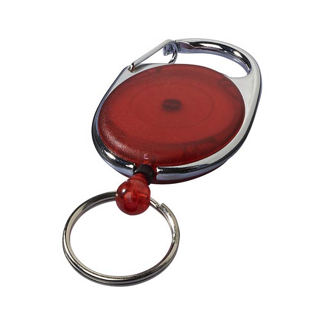 Gerlos Schlüsselkette mit Rollerclip - Transparente Rot