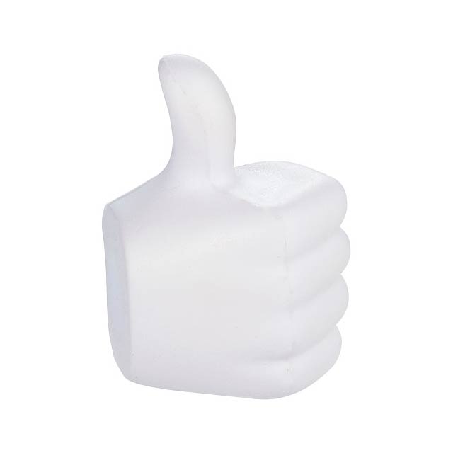Thumbs-up stress reliever - white