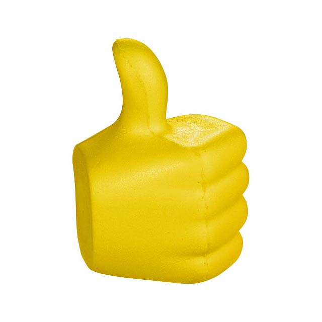 Thumbs-up stress reliever - yellow