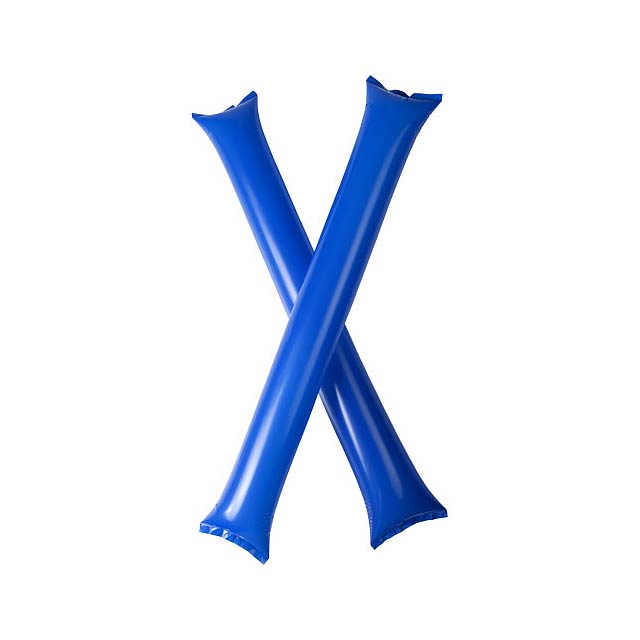 Cheer 2-piece inflatable cheering sticks - blue