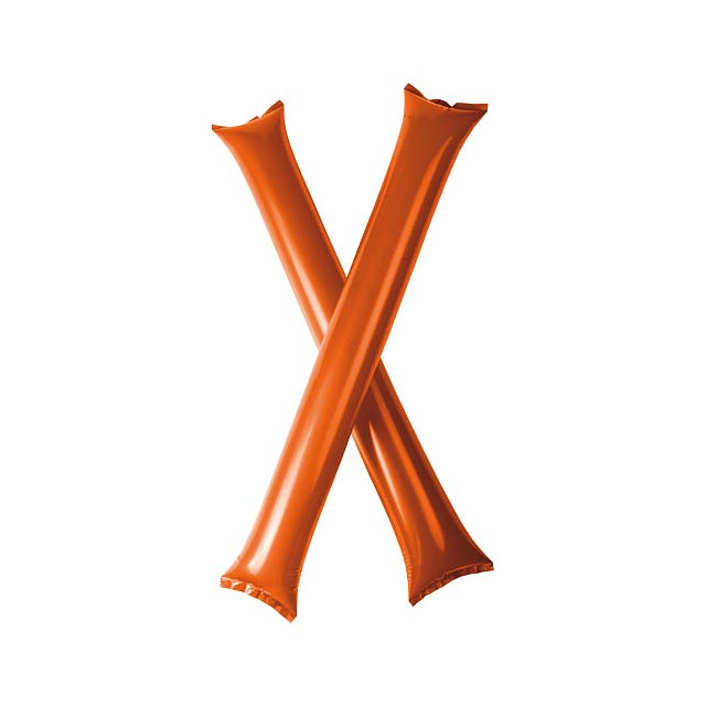 Cheer 2-piece inflatable cheering sticks - orange