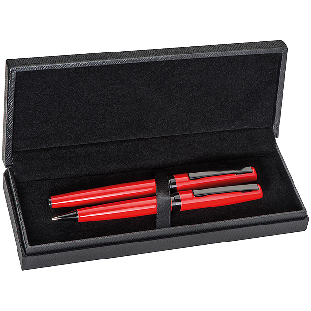 Writing set - red with black accents - red