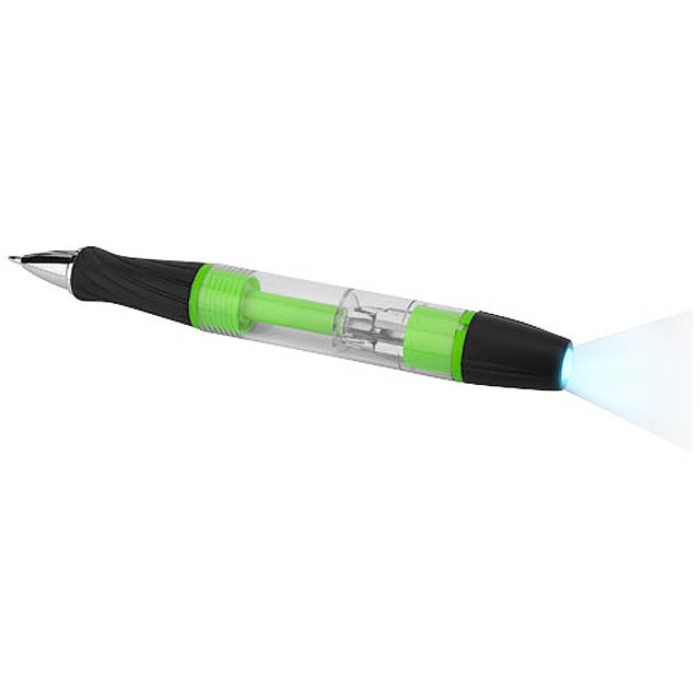 King 7-function screwdriver with LED light pen - lime