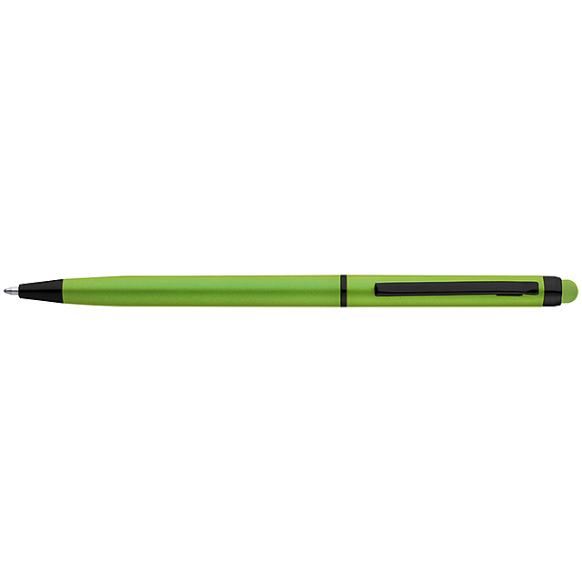 Metal ball pen with touch function - lime