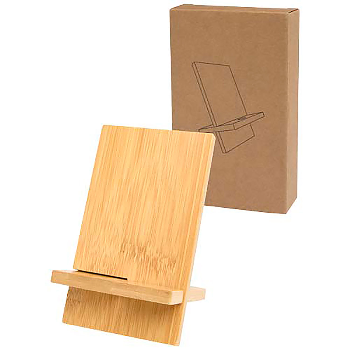 Ceibo detachable bamboo phone stand - wood